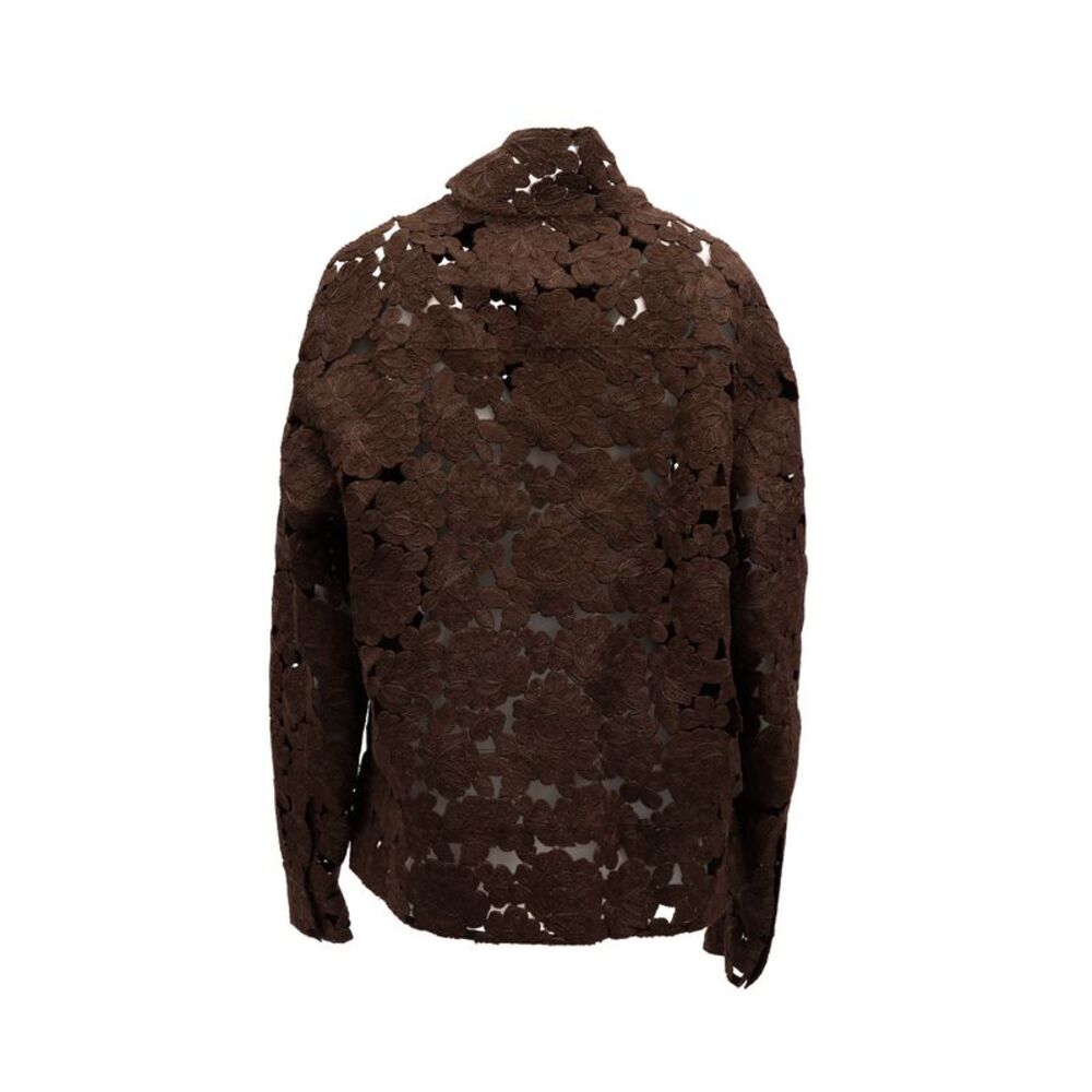 Valentino Garavani Brown Floral Lace Women's Jacket